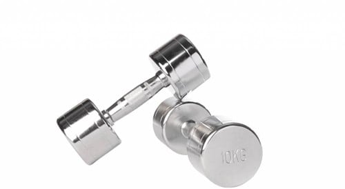 Lifemaxx LMX Verchroomde Dumbbellset - 2 x 9 kg