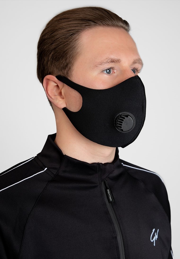 Gorilla Wear Mondkapje met Filter - Zwart - XS/S | Fitnessapparaat.nl