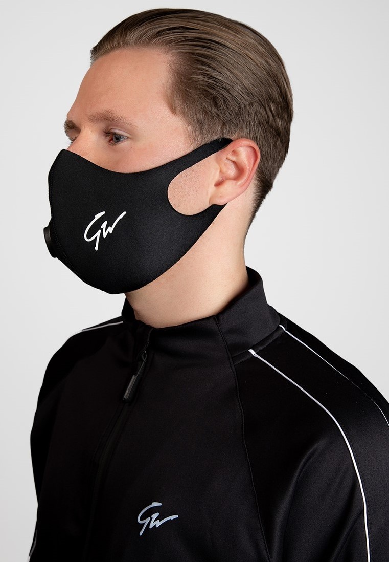 Gorilla Wear Mondkapje met Filter - Zwart - XS/S | Fitnessapparaat.nl