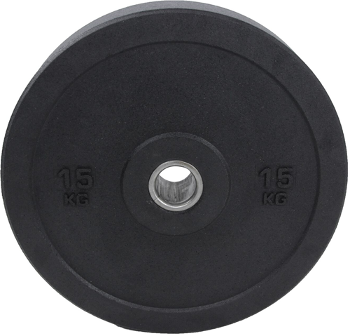 Lifemaxx Hi-Temp Olympische Halterschijf - Bumper Plate - 50 mm - 15 kg - Zwart