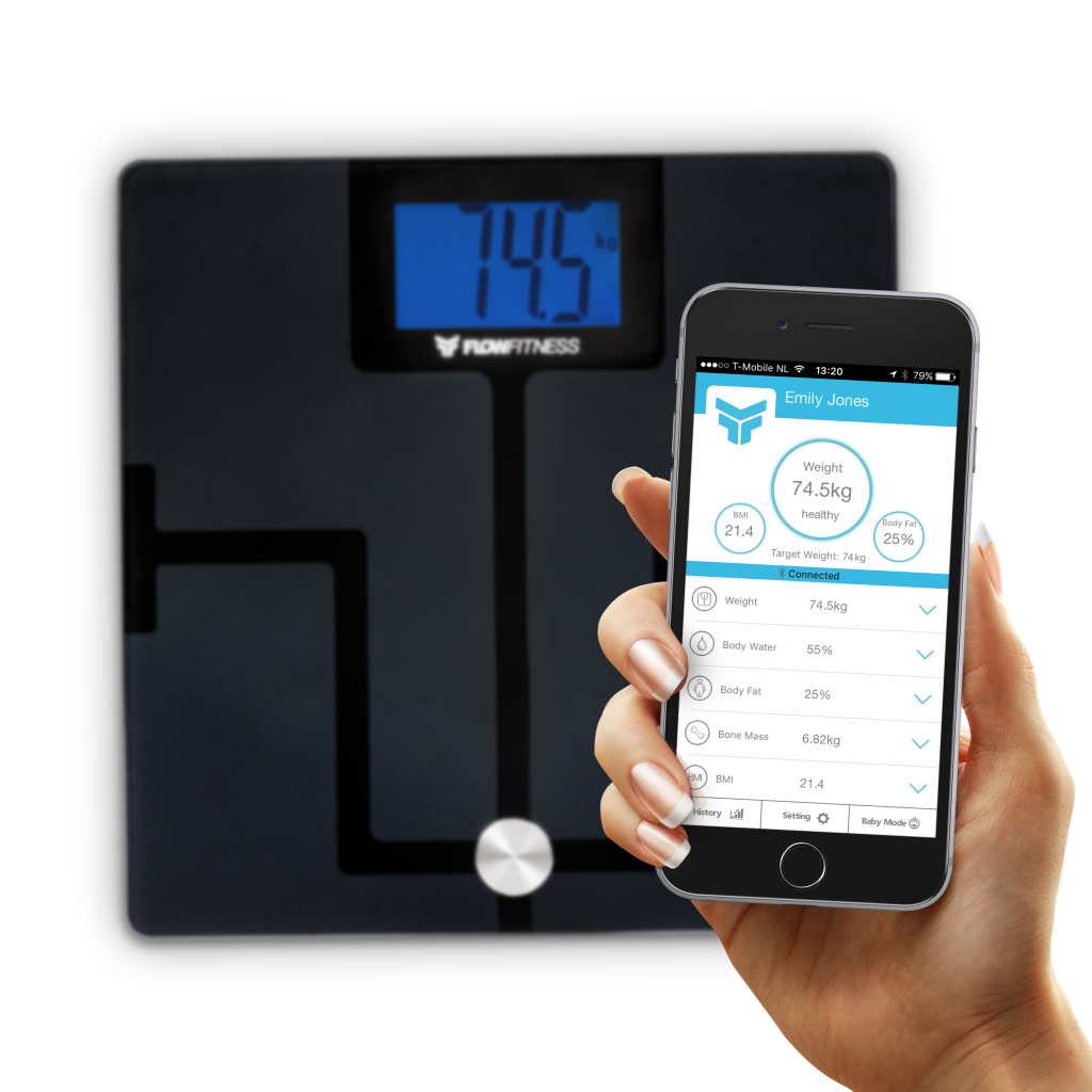 Flow Fitness BlueTooth Body Analyser BS50 Weegschaal