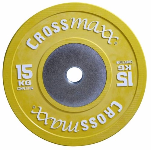 Lifemaxx Crossmaxx Competition Bumper Plate - Halterschijf - 50 mm - 15 kg