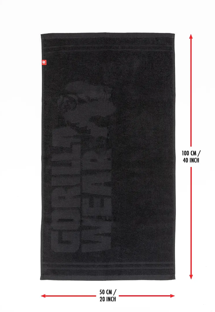 Gorilla Wear Handdoek - Zwart - Medium