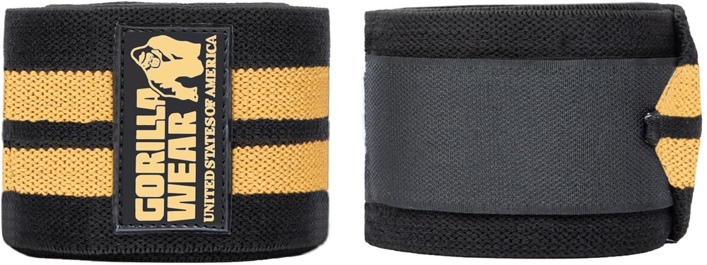 Gorilla Wear Knee Wraps - Zwart/Goud - 250 cm