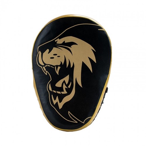 Super Pro Combat Gear Curved Lederen Handpads - Zwart / Goud-2