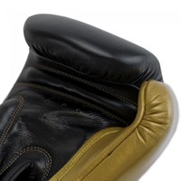 Super Pro Combat Gear Enforcer Lederen (Thai)Bokshandschoenen - Zwart/Goud