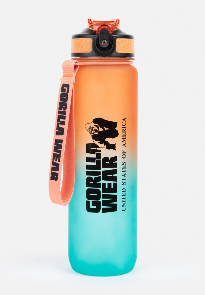 Gorilla Wear Gradient Waterfles - 1000 ml - Groen/Oranje