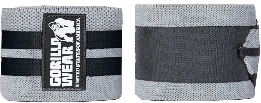 Gorilla Wear Knee Wraps - Grijs/Zwart - 250 cm