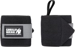 Gorilla Wear Basic Wrist Wraps - Zwart/Grijs
