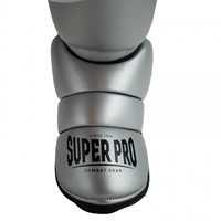 Super Pro Combat Gear Rebel Scheenbeschermers - Zwart/Grijs/Wit-3
