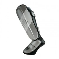 Super Pro Combat Gear Rebel Scheenbeschermers - Zwart/Grijs/Wit-2
