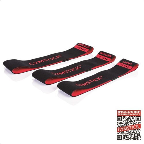Gymstick Textiel Mini Band - Weerstandsband - Sterk - Met Online Trainingsvideo's