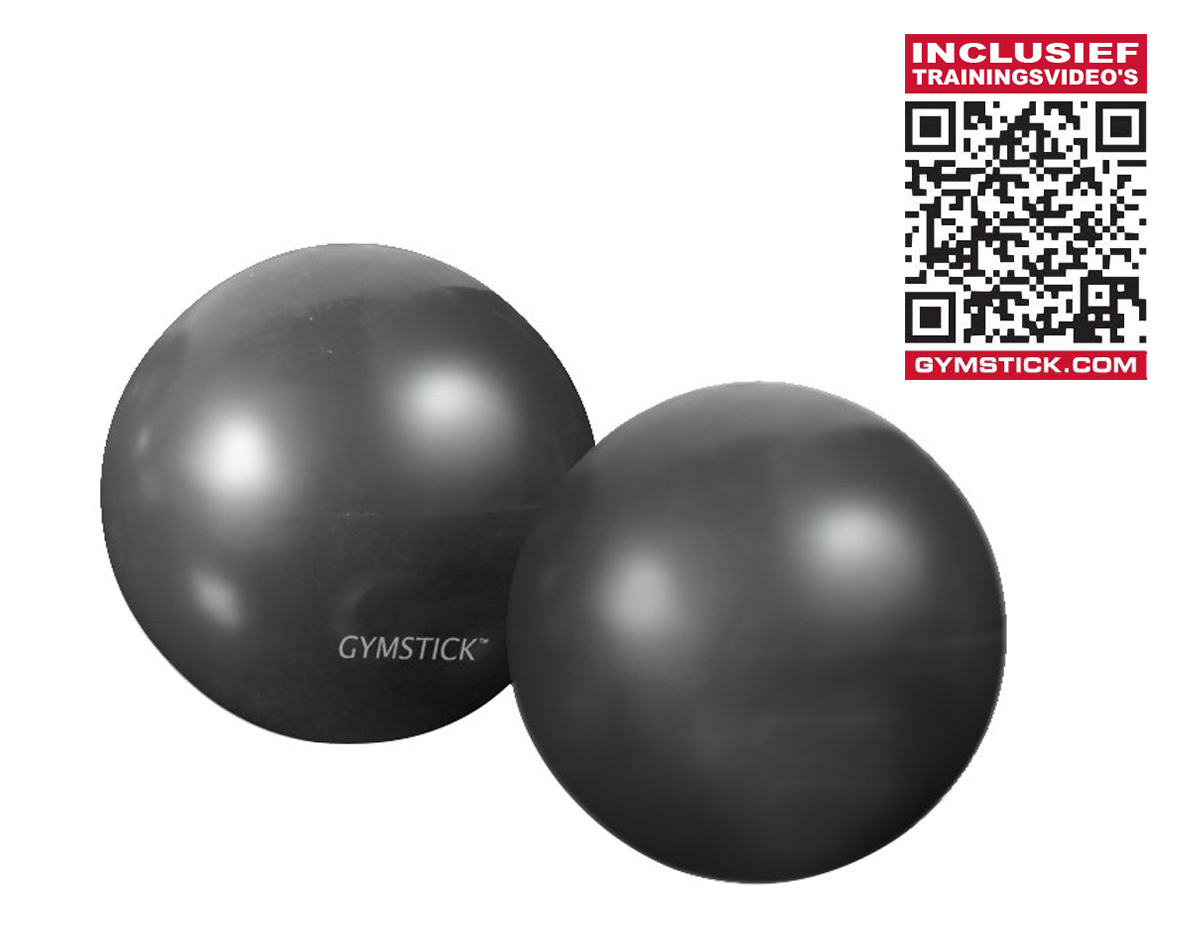 Gymstick yoga ballen 2x 1kg met work- out DVD