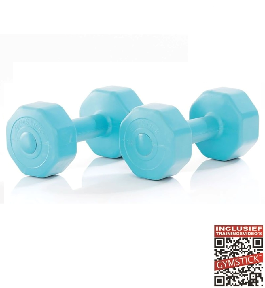 Gymstick Active Vinyl Dumbbell Set - Blauw - 2 x 5 kg