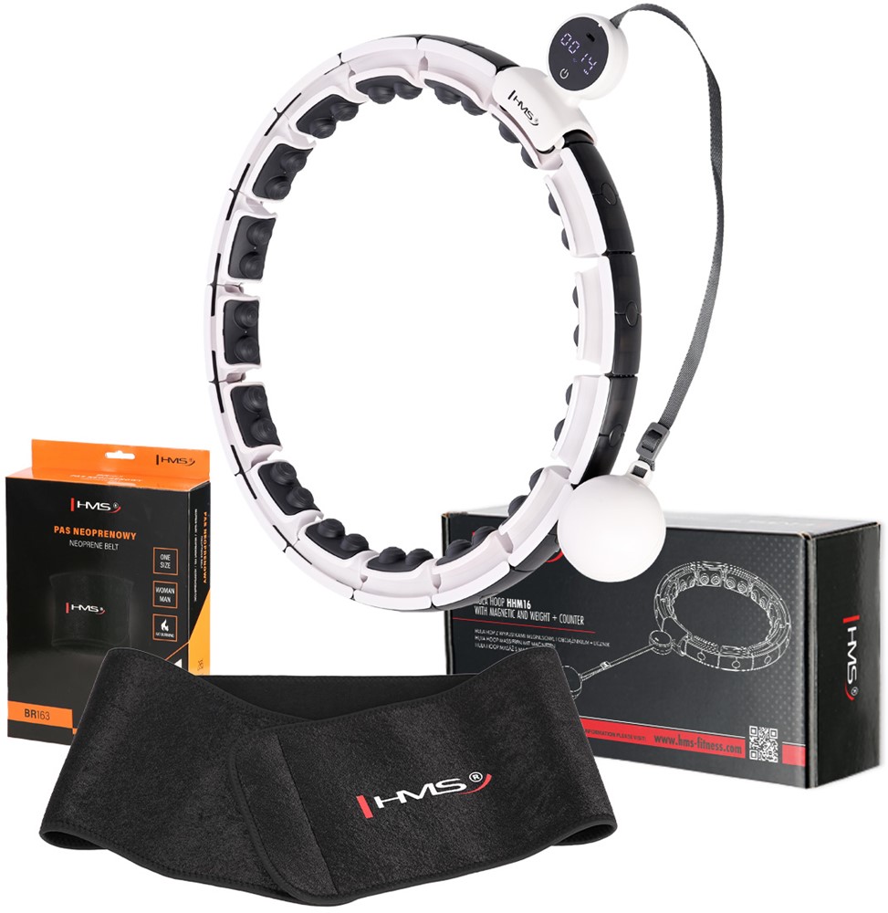 HMS Set Hoelahoep - Wit + Afslank Tailleband