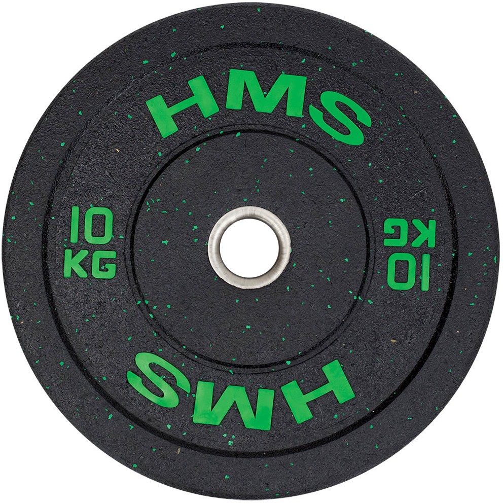 HMS Bumper Plate - Olympische Halterschijf - 10 kg - Groen