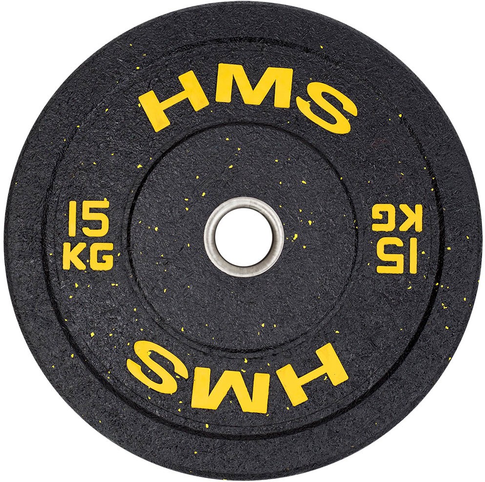 HMS Bumper Plate - Olympische Halterschijf - 15 kg - Geel