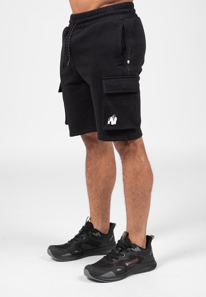 Gorilla Wear Hudson Cargo Sweat Shorts - Zwart - M
