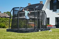 Salta Premium Ground Trampoline met Veiligheidsnet - 214 x 153 cm - Zwart