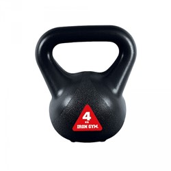 fitnessapparaat.nl Iron Gym Vinyl Kettlebell - Zwart - 4 kg aanbieding