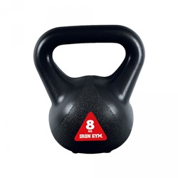 fitnessapparaat.nl Iron Gym Vinyl Kettlebell - Zwart - 8 kg aanbieding