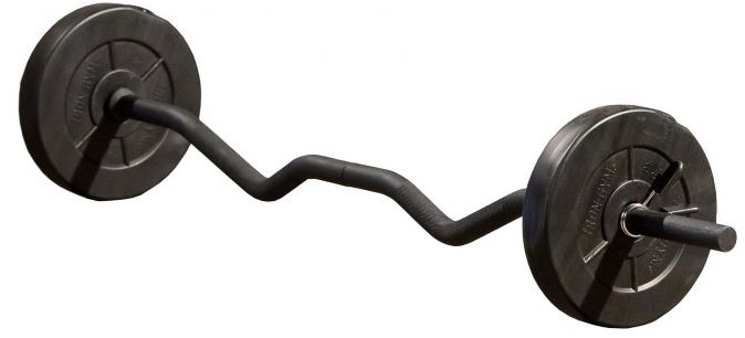 Iron Gym Verstelbare Curlstang Set - 23 kg - Zwart