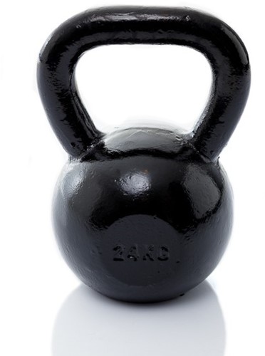 Muscle Power Gietijzeren Kettlebell - Zwart - 24 kg