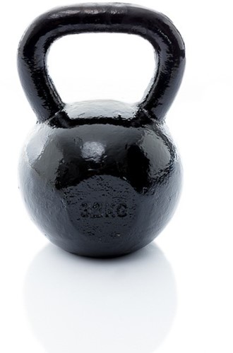Muscle Power Gietijzeren Kettlebell - Zwart - 32 kg