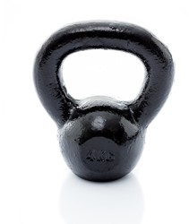 fitnessapparaat.nl Muscle Power Gietijzeren Kettlebell - Zwart - 4 kg aanbieding