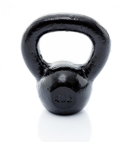 Muscle Power Gietijzeren Kettlebell - Zwart - 4 kg