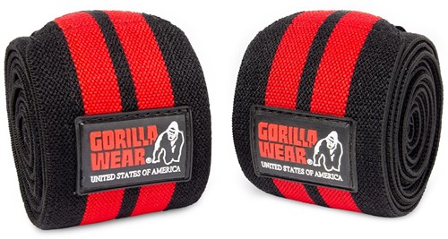 Gorilla Wear Knee Wraps - Zwart / Rood