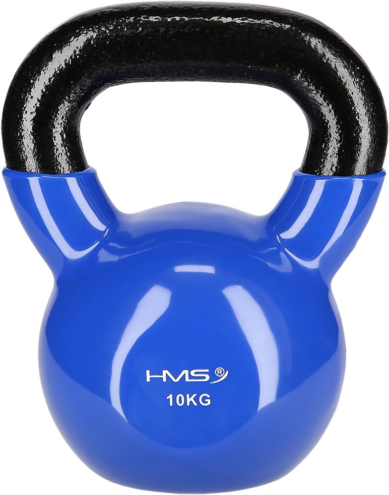 HMS Kettlebell - Gietijzer/Vinyl - 10 kg - Blauw