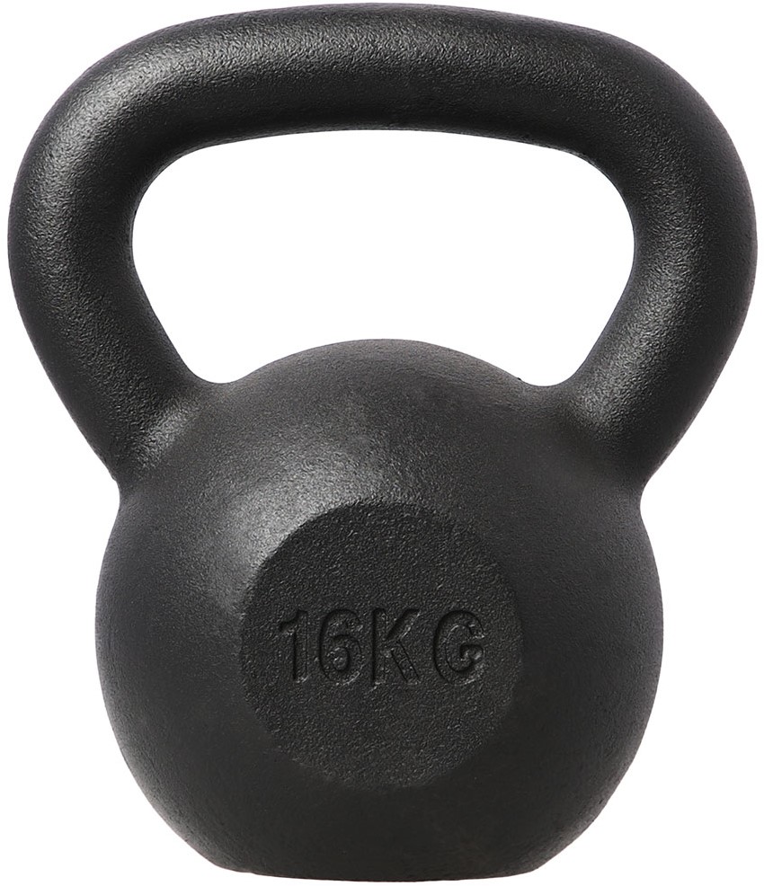 HMS Kettlebell - Gietijzer - 16 kg - Zwart