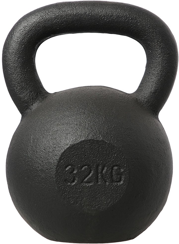 HMS Kettlebell - Gietijzer - 32 kg - Zwart