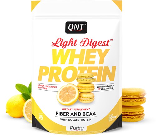 QNT Light Digest Whey Protein - Eiwit Poeder - 500 gram - Lemon Macaroon 
