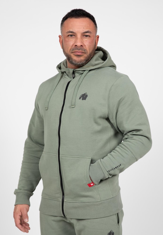 Gorilla Wear Leon Zipped Hoodie - Groen - L
