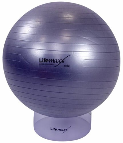 Lifemaxx Gymball - Anti-Burst Fitnessball - 65 cm - Zilver