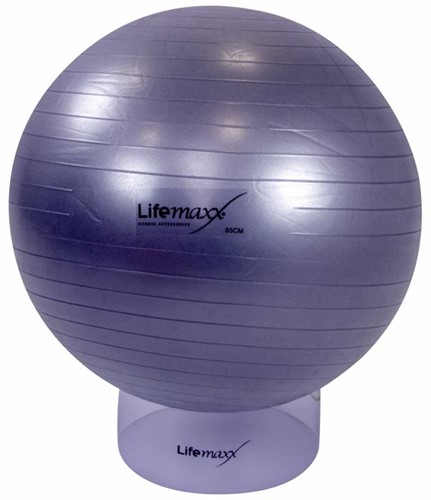Lifemaxx Gymball - Anti-Burst Fitnessball - 75 cm - Zilver