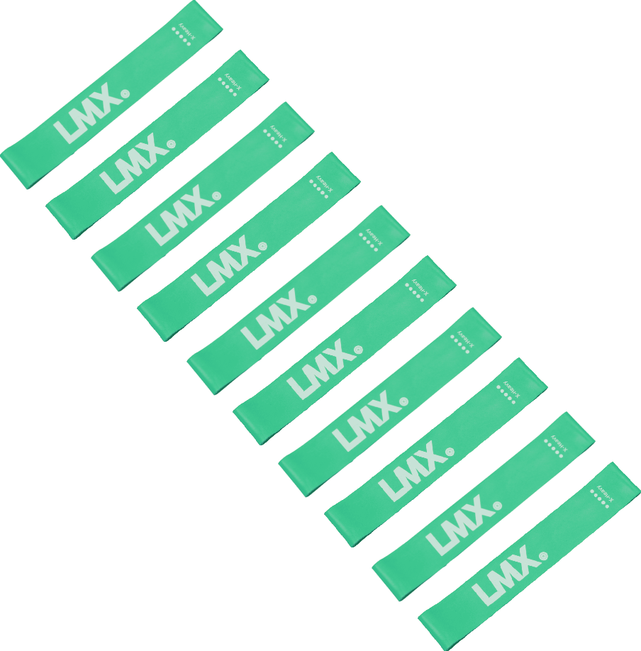 Lifemaxx LMX Mini Weerstandsband - Sterk - Blauw - 10 stuks