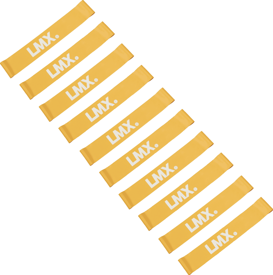 Lifemaxx LMX Mini Weerstandsband - Medium - Oranje - 10 stuks