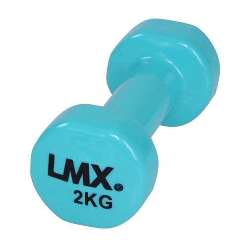 Lifemaxx Vinyl Dumbbellset - Set van 2 x 2 kg - Turquoise