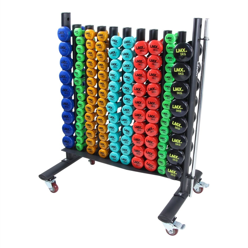 Lifemaxx LMX Vinyl Dumbbell Rack - Opbergrek - Zwart