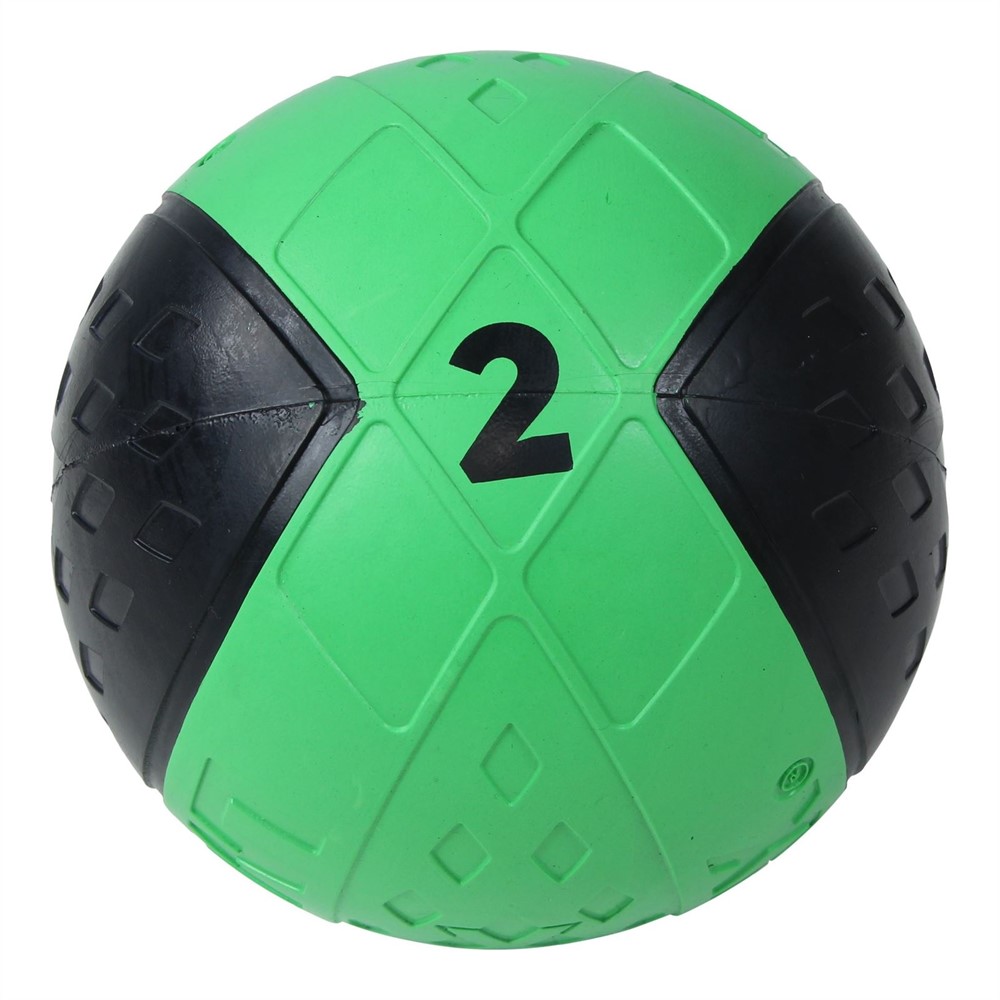 Lifemaxx LMX Medicijn Bal - Medicine Ball - 2 kg - Zwart/Groen