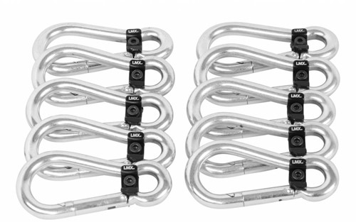 Lifemaxx LMX Karabijnhaken - Snaphook met slot - 10 Stuks