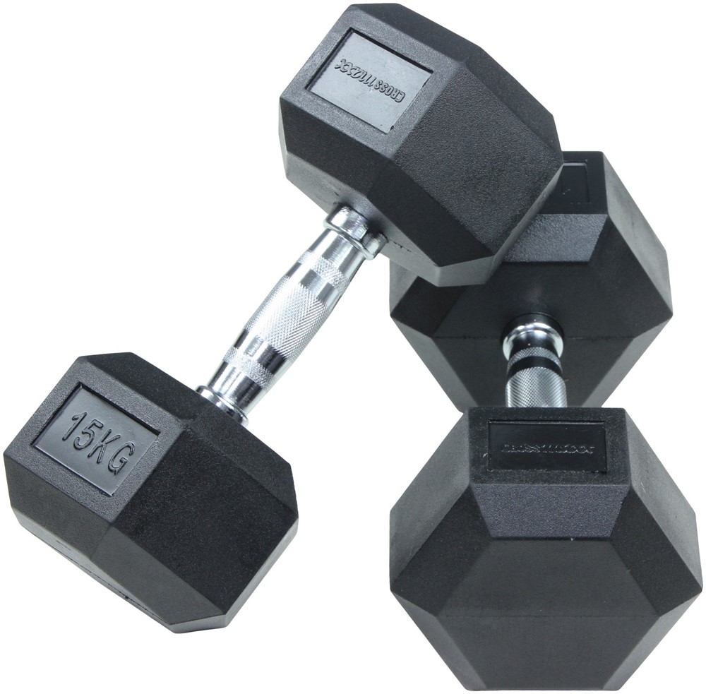 Lifemaxx Crossmaxx Hexa Dumbbell Set - 2 x 32,5 kg