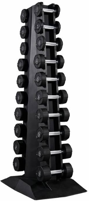 Lifemaxx Dumbbell Toren met Volledige PU Dumbbell Set - 1 t/m 10 kg