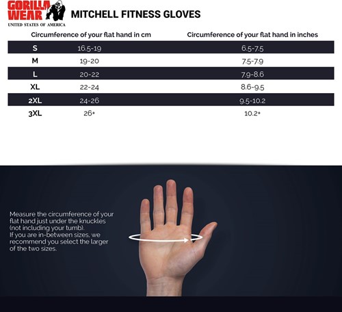 Gorilla Wear Mitchell Training Gloves - Fitness Handschoenen - Zwart/Rood-3