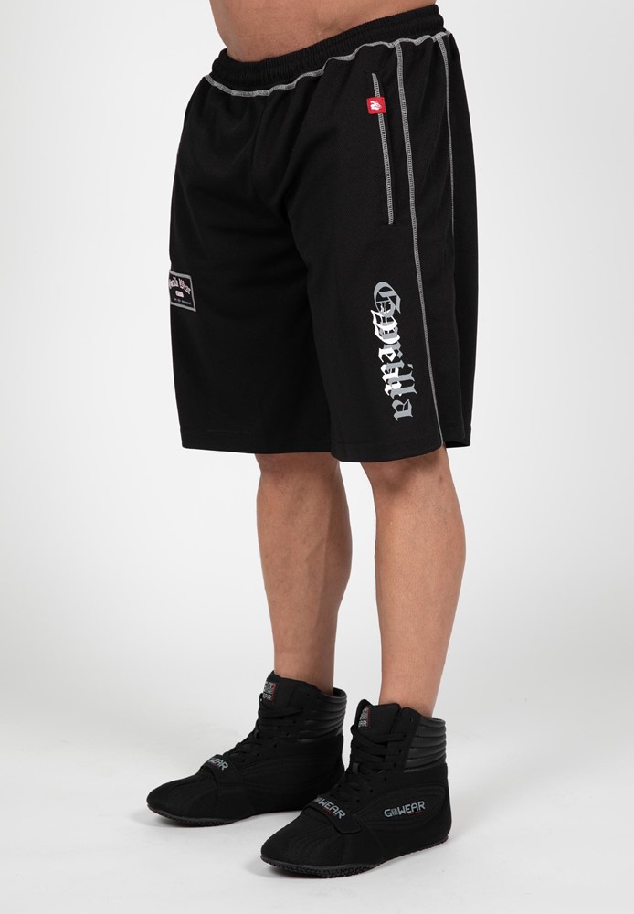 Gorilla Wear Marlow Mesh Shorts - Zwart/Grijs - S/M
