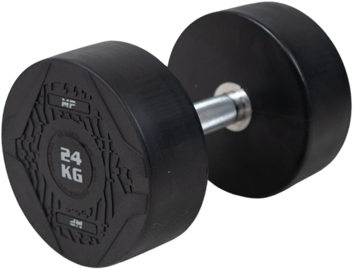 Muscle Power Ronde Dumbbell - Rubber - Per stuk - 24 kg