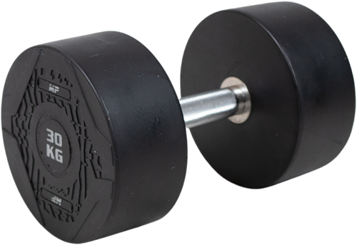 Muscle Power Ronde Dumbbell - Rubber - Per stuk - 30 kg